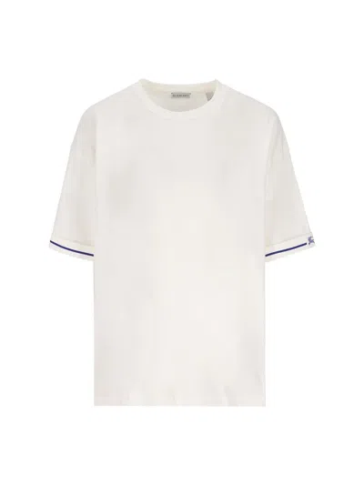 Shop Burberry T-shirts And Polos In White