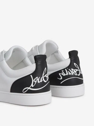 Shop Christian Louboutin Fun Louis Junior Sneakers In Black & White