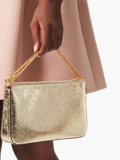 Shop Christian Louboutin Loubila Clutch Bag In Golden