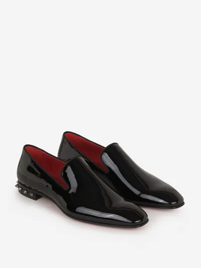 Shop Christian Louboutin Marquees Patent Leather Loafers In Black