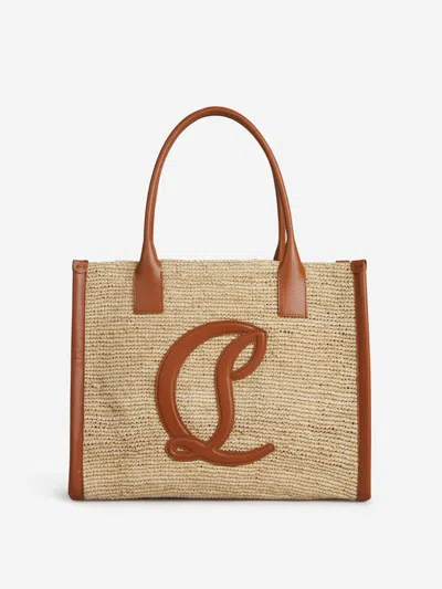 Shop Christian Louboutin Tote Bag Logo In Raffia