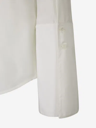 Shop Courrèges Silk Modular Shirt In Embroidered Logo