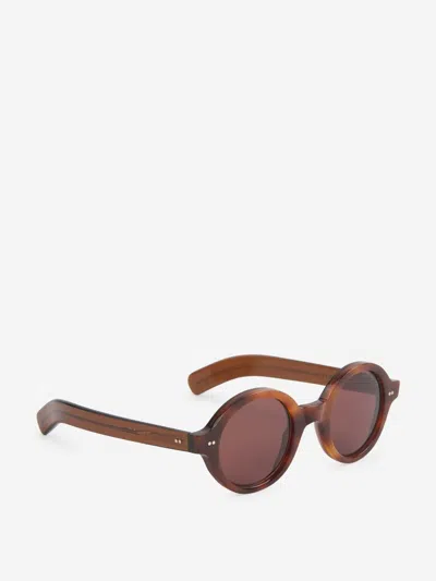Shop Cutler And Gross Cutler & Gross Round Sunglasses 1396 In Detalle De Puntas Estrella