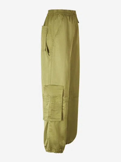 Shop Dorothee Schumacher Papertouch Ease Pants In Military Green