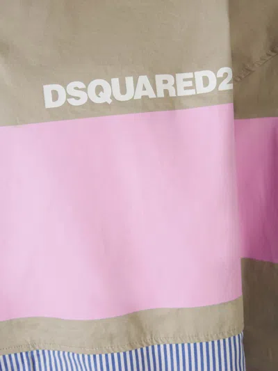 Shop Dsquared2 Oversize Rugby Shirt In Logo Printed On The Front