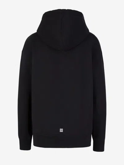 Shop Givenchy Cotton Hooded Sweatshirt In Made Of Cotton Microknit
