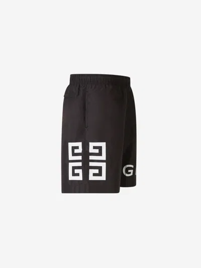 Shop Givenchy Logo Technical Swimsuit In Logo Printed On The Front And Back