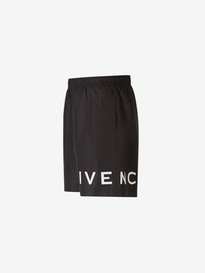 Shop Givenchy Logo Technical Swimsuit In Logo Printed On The Front And Back