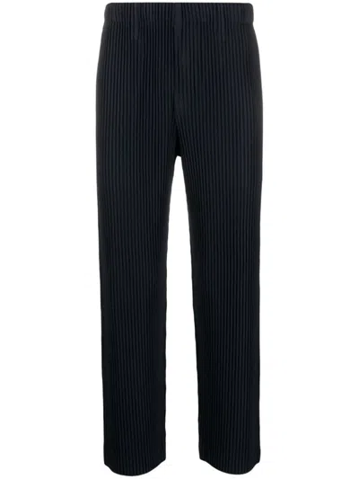 Shop Issey Miyake Homme Plissé  Pleated Trousers In Blue