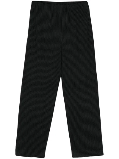 Shop Issey Miyake Homme Plissé  Pleated Trousers In Black