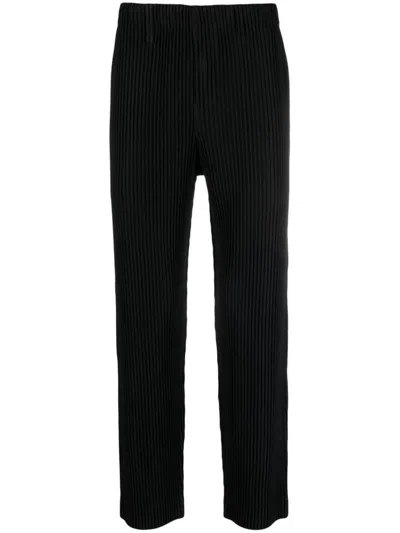 Shop Issey Miyake Homme Plissé  Pleated Trousers In Black