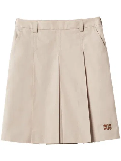 Miu Miu Miumiu Women Gonna Pieghe In Calce