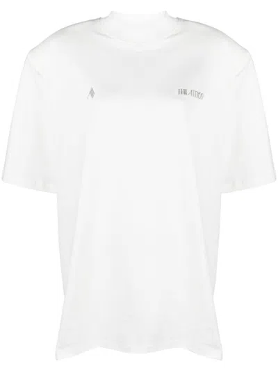 Shop Attico The  Kilie Cotton Jersey T-shirt In White