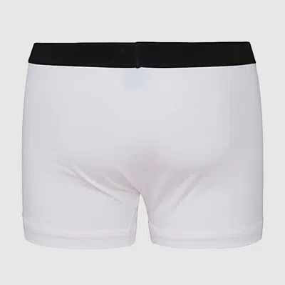 Shop Tom Ford Black And White Cotton Stretch Logo Boxers