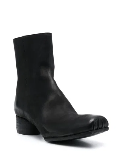 Shop Uma Wang Ankle Boots With Zip In Black