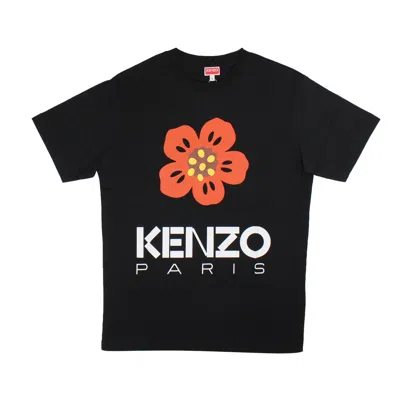 Shop Kenzo Large Flower T-shirt In Black