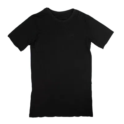 Shop Ben Taverniti Unravel Project Cotton Elongated Fitted T-shirt - Black