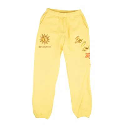 Shop Sicko Yellow Luke. Wav Embroidered Sweatpants