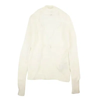 Shop Ben Taverniti Unravel Project Alpaca Slim Fit Sweater - Whie In White