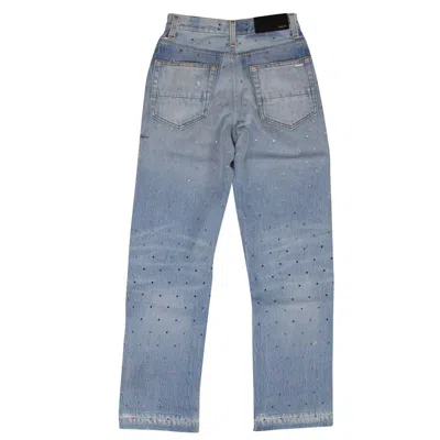 Shop Amiri Gradient Crystal Recon Denim - Blue