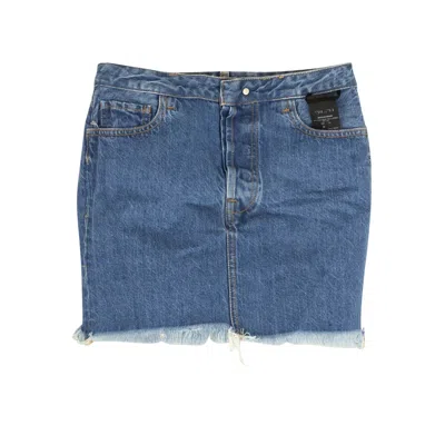 Ben Taverniti Unravel Project Wash Tulle Denim Mini Skirt - Blue In Blue