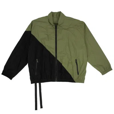 Shop Ben Taverniti Unravel Project Panel Lightweight Jacket - Green/black In Multi