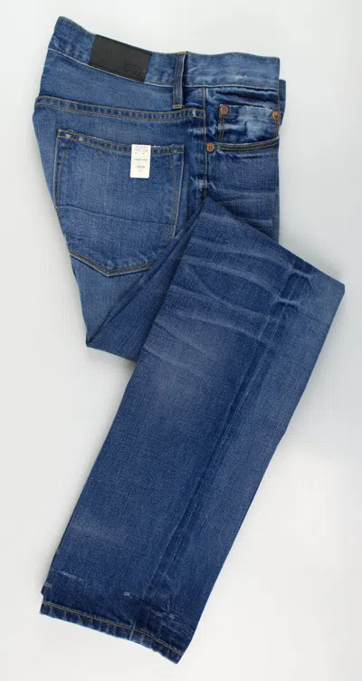 Shop Simon Spurr Men's Blue Cotton Denim Jeans