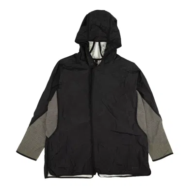 Shop Byborre Black Hooded Hg5 Knit Sides Jacket