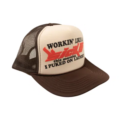 Shop Sicko Brown Working Like A  Trucker Hat