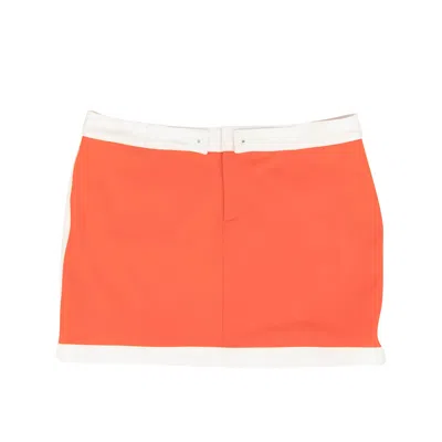 Shop Anna Sui Polyester Mini Skirt - Orange/white