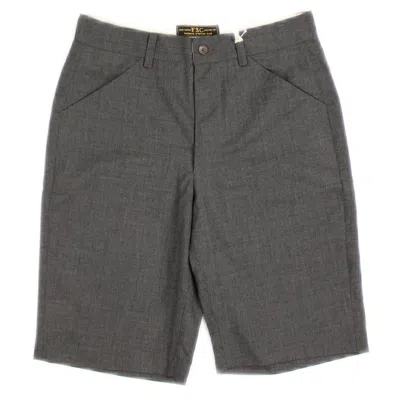 Freemans Sporting Club Grey Stripe Wool Shorts In Gray