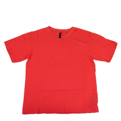 Shop Ben Taverniti Unravel Project Cotton Distressed Short Sleeve T-shirt Top - Red