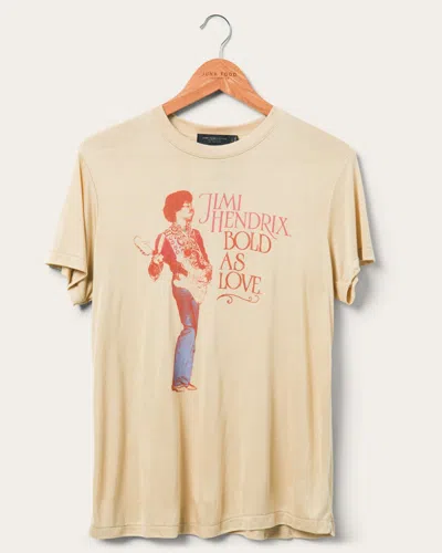 Shop Junk Food Clothing Women's Jimi Hendrix Bold As Love Vintage Tissue Tee In Brown