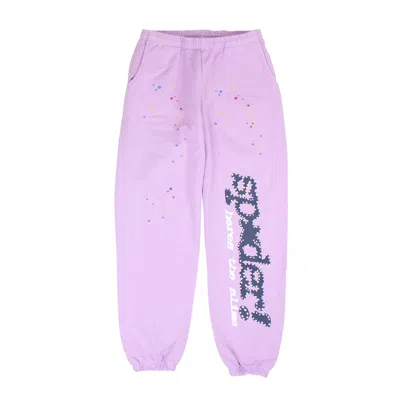Shop Sp5der Sweatpants In Purple