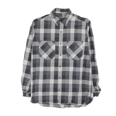 Freemans Sporting Club Grey Checkered Long Sleeve Shirt In Multi
