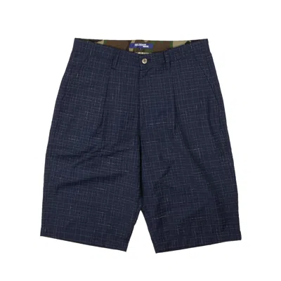 Shop Junya Watanabe Short Woven Pants - Blue