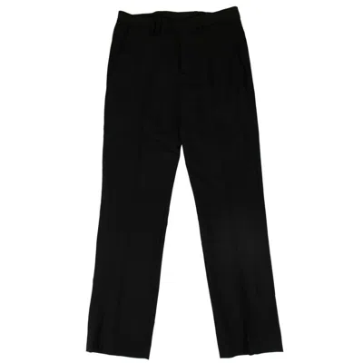 Shop Tim Coppens Virgin Wool Cropped Tailored Trouser Pants In Black