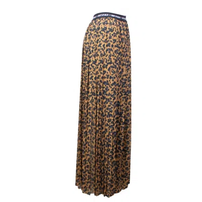 Shop Marcelo Burlon County Of Milan County Leopard Long Skirt - Brown