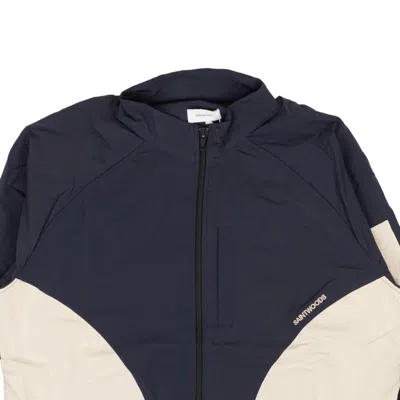 Shop Saintwoods Track Top - Navy In Multi