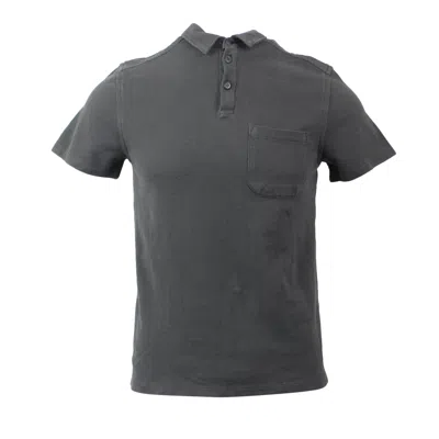 Freemans Sporting Club Dark Grey Cotton Short Sleeve Shirt In Gray