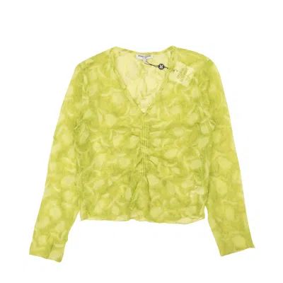 Opening Ceremony Crinkle-effect Long-sleeve Blouse In Yellow