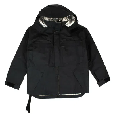 Shop Ben Taverniti Unravel Project Hooded Loose Fit Windbreaker Jacket - Black