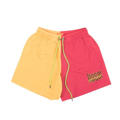 Shop Bossi Split Shorts - Magenta/yellow In Multi