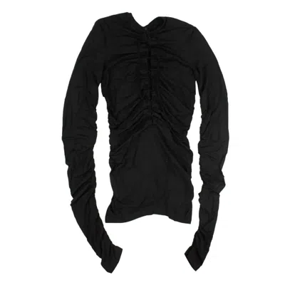Shop Ben Taverniti Unravel Project Lace Up Long Sleeve Top - Black