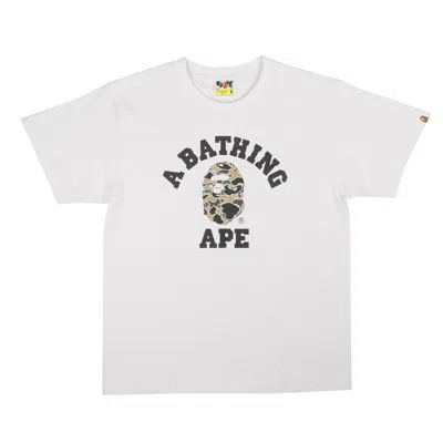 Shop Bape Green And White  Abc Camo T-shirt