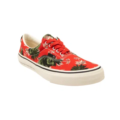 Shop Undercover Face Print Sneakers - Red