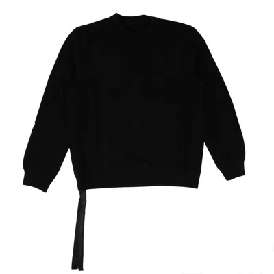 Shop Ben Taverniti Unravel Project Cotton Logo Patch Sweatshirt - Black
