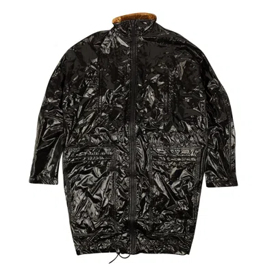Shop Haider Ackermann Zip Up Rayon Blend Technical Coat - Black
