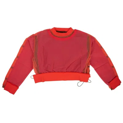 Shop Ben Taverniti Unravel Project Nylon Double Panel T-shirt - Red