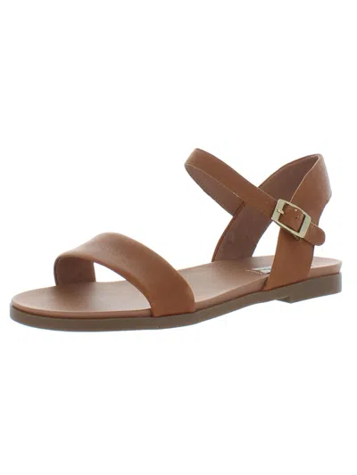 Shop Steve Madden Dina Womens Ankle Flat Sandals In Brown
